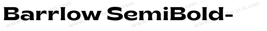 Barrlow SemiBold字体转换